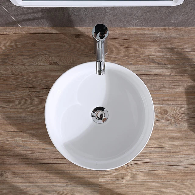 Wholesale Modern Ceramic White Countertop Wash Basin Easy Clean Feature Top Mounted Installation for Bathroom 2-Year Warranty