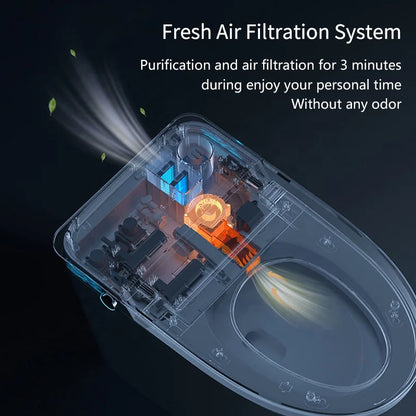 High End Floor Mounted Elongated Smart Toilet Remote Control Seat Heating Electric Sensor Automatic Toilet Intelligent Included