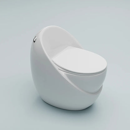 Modern White One-Piece Ceramic Floor Mounted Dual Flush Siphon Jet Flushing Bathroom Toilet Bowl S-Trap Sanitary Ware