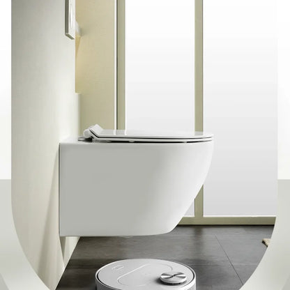 Rimless Water Closet Two Piece Wall Hang Ceramic Toilet Bowl Set Bathroom Wall Hung Toilet With Tank