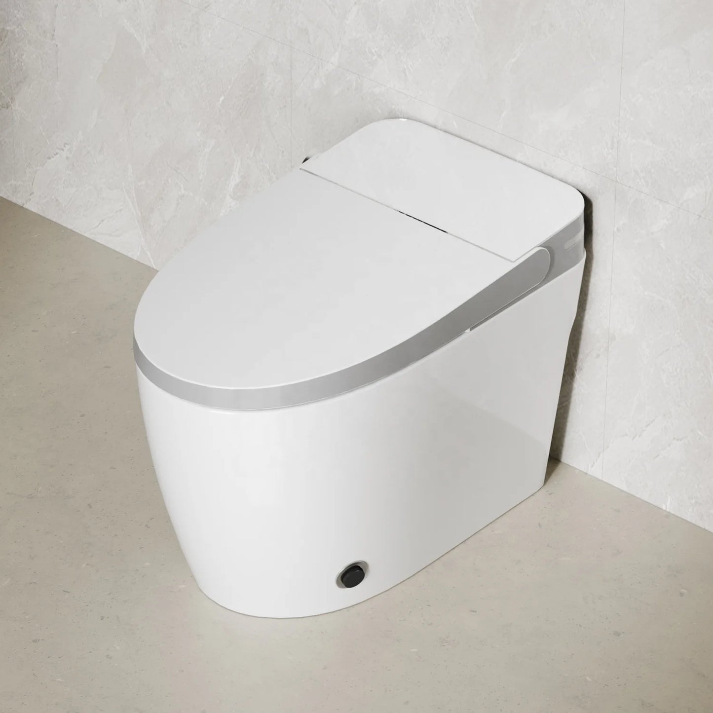 MUBI Ceramic Elongated S-trap Smart Toilet with Heated Seat Floor Mounted Automatic Bidet Sanitary Ware