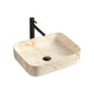 Classic Orange Color Rectangle Ceramic Counter Top Hand Wash Basin Marble Sink for Bathroom