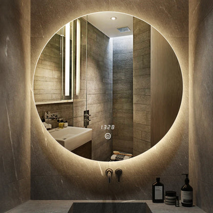 Modern Illuminated Bathroom Hanging Wall Bluetooth Smart Mirror Aluminum Alloy Frames Touch Sensor Defog LED Moisture Apartment