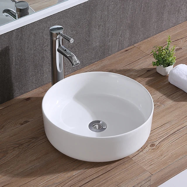 Wholesale Modern Ceramic White Countertop Wash Basin Easy Clean Feature Top Mounted Installation for Bathroom 2-Year Warranty