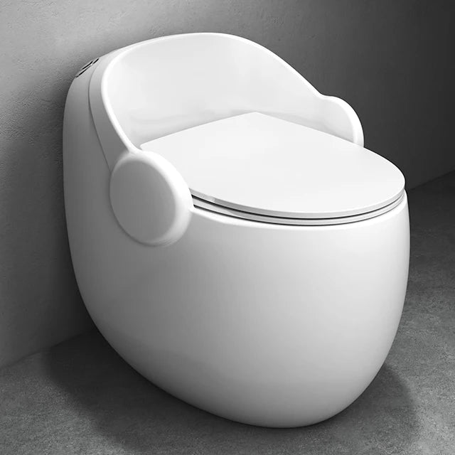 New Modern Bathroom Elongated Ceramic One Piece Dual-Flush S-Trap Toilet Bowl Floor Standing WC