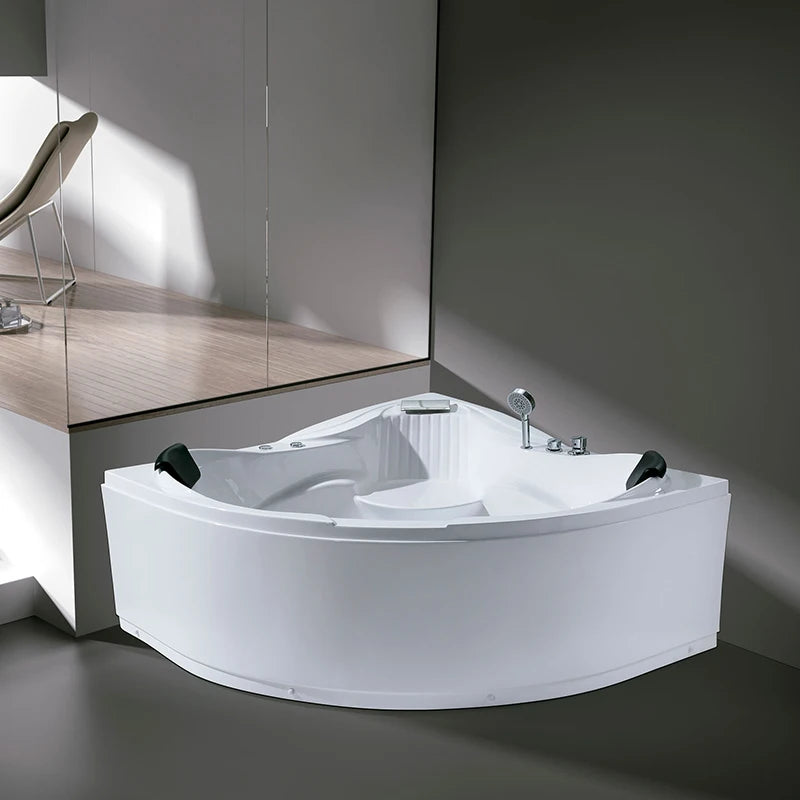 Multifunctional Spa Acrylic Bath Tub 2 People Jaccuzi Glass Whirlpool Massage Corner Bathtub
