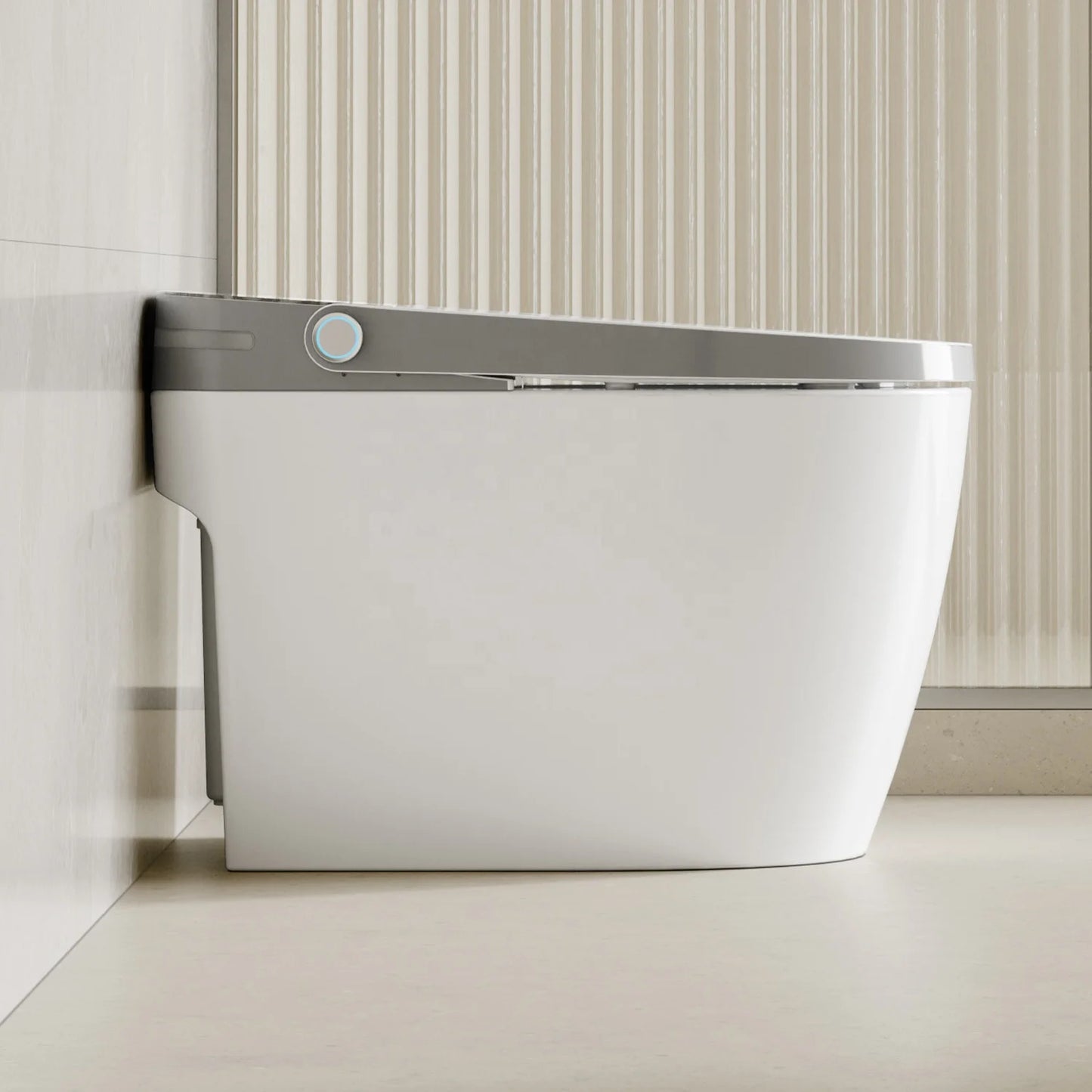 MUBI Ceramic Elongated S-trap Smart Toilet with Heated Seat Floor Mounted Automatic Bidet Sanitary Ware
