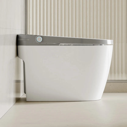MUBI Ceramic Elongated S-trap Smart Toilet with Heated Seat Floor Mounted Automatic Bidet Sanitary Ware