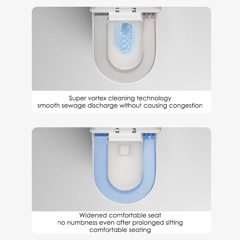 MUBI New Design One Piece WC Bidet Ceramic Bathroom Smart Toilet with Automatic Film Sleeving Changing and Seat Heating
