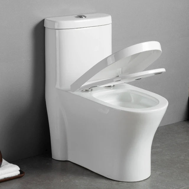 Custom Elongated Toilet Bathroom WC Ceramic Toilet Modern Hotel Water Saving Sanitary Ware One Piece Closestool