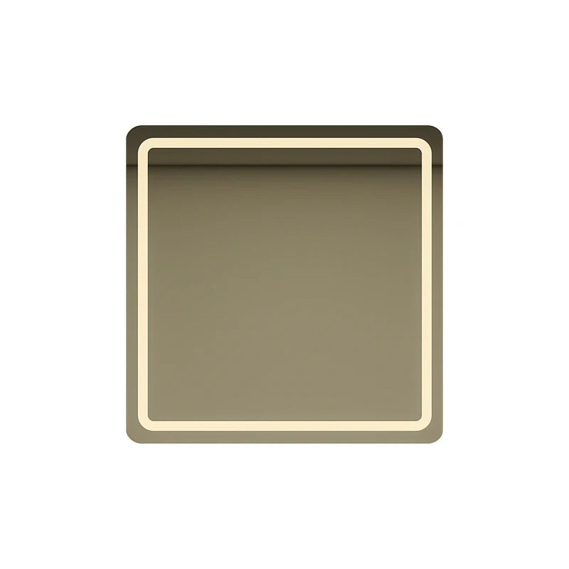 Factory Wholesale Modern Square Wall Hung LED Smart Bathroom Mirror with Illuminated Light Hotel Use Graphic Design 60x60cm