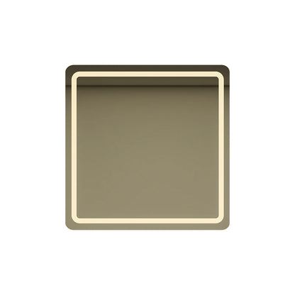 Factory Wholesale Modern Square Wall Hung LED Smart Bathroom Mirror with Illuminated Light Hotel Use Graphic Design 60x60cm