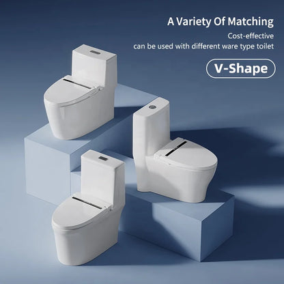 V-Shaped Design Smart Bidet Toilet Seat Thin Lid Electric Heated Toilet Cover Intelligent Toilet Seat
