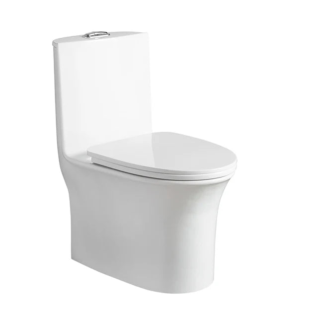 Hot Sale Modern Style Bathroom One Piece Porcelain Dual Flush Toilet Hotel Bathroom Home Floor Mounted Toilet