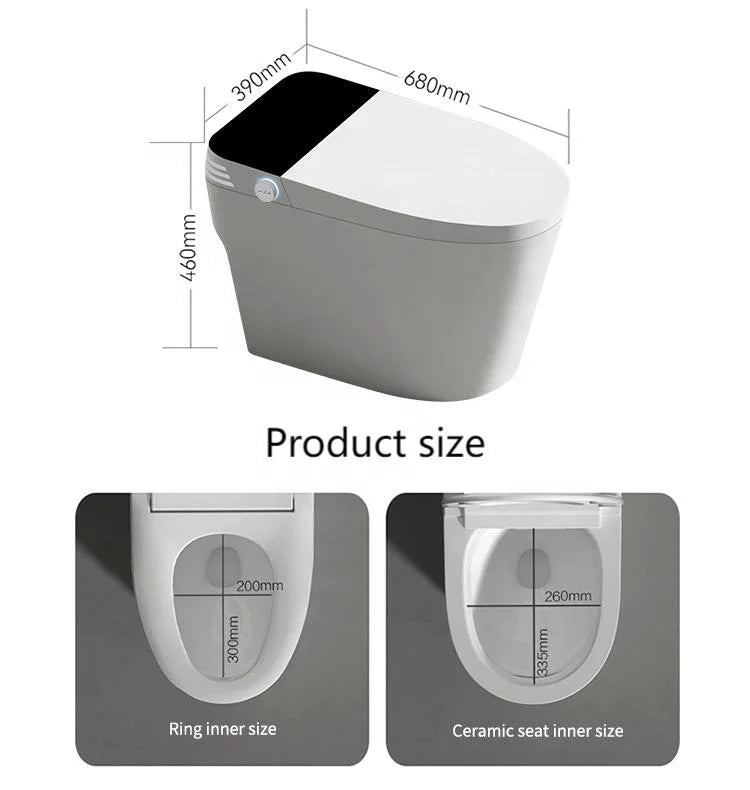 Simple Smart Toilet Sanitary Bidet Toilette Bowl Tankless Electric Automatic Wc Intelligent Toilet for Bathroom