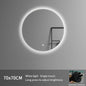 American Standard 700mm Frameless Round Bathroom LED Wall Mounted Smart Mirror Illuminated for Hotels