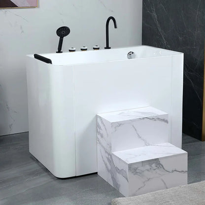 Wholesale Single Acrylic Deep Mini Bathtub Modern Bathroom Small Free Standing Bath Tub