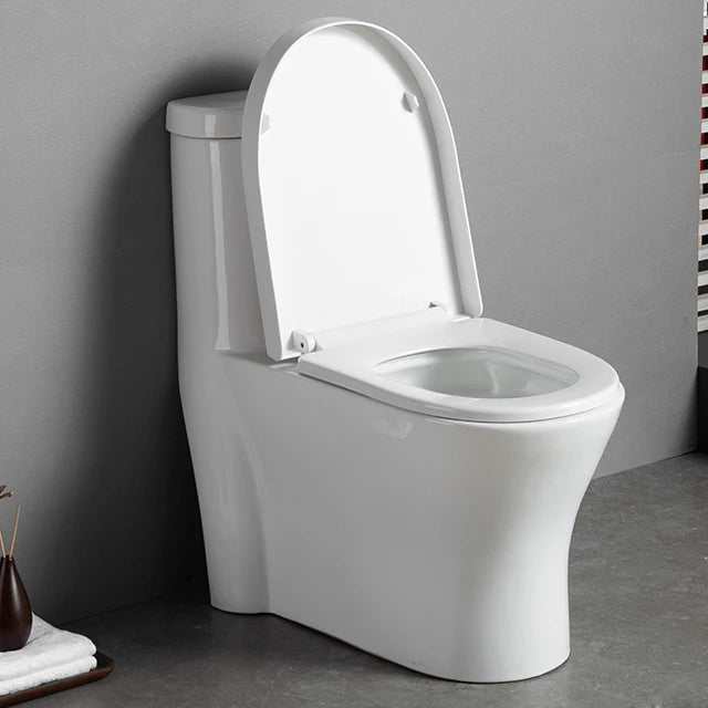 Custom Elongated Toilet Bathroom WC Ceramic Toilet Modern Hotel Water Saving Sanitary Ware One Piece Closestool