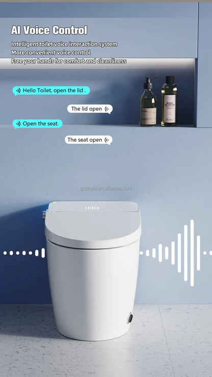 2026 Luxury CUPC Certified Bathroom Electric Bidet Sanitary Wc Toilet Bowl Automatic Adjustment Intelligent Ai Smart Toilet