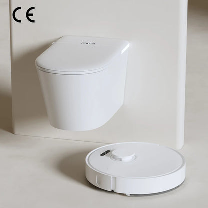MUBI Suspended Smart Toilet Bidet with Seat Heating P-trap Intelligent Sensor  Modern Design Wall Mounted Smart Toilet Bowl