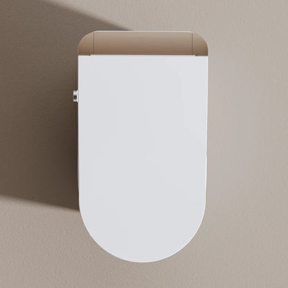 High-End Ergonomic Smart Bidet Toilet Gold Floor Mounted Tankless Electronic Ceramic Intelligent WC with Remote Control