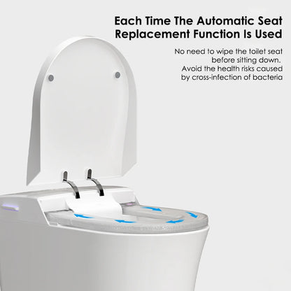 MUBI New Design One Piece WC Bidet Ceramic Bathroom Smart Toilet with Automatic Film Sleeving Changing and Seat Heating