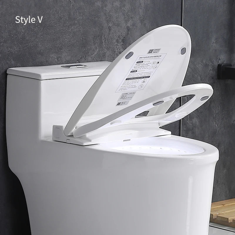 V Shape Smart Toilet Lid Auto Spray Heated Electric Bidet Cover With Remote Ultra Slim Smart Toilet Seat