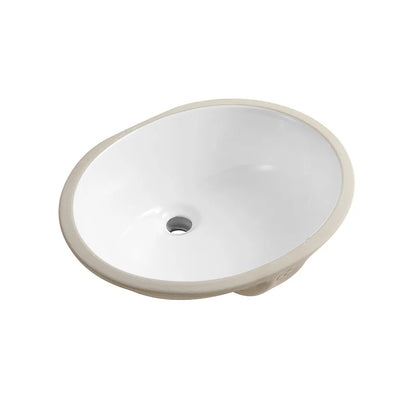 Recessed Undermount Bathroom Ceramic Oval Washroom Cabinet Under Counter Wash Basin Sink